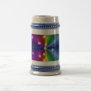 Regenbogen in Elefantenletheroptik & Regentropfen Bierglas