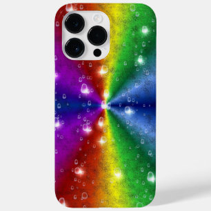 Regenbogen in Elefantenletheroptik , Regentropfen Case-Mate iPhone 14 Pro Max Hülle