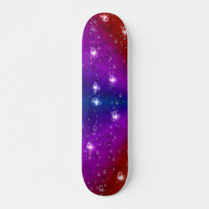 Regenbogen in Elefantenletheroptik & Regentropfen Skateboard