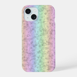 Regenbogen in Elephant Skin Leather Optik iPhone 15 Hülle