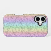 Regenbogen in Elephant Skin Leather Optik iPhone 16 Hülle (Rückseite (Horizontal))