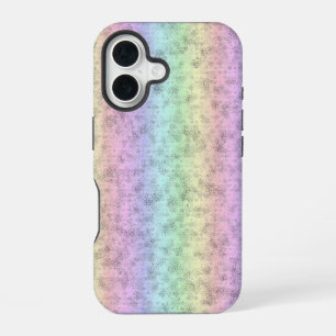 Regenbogen in Elephant Skin Leather Optik iPhone 16 Hülle