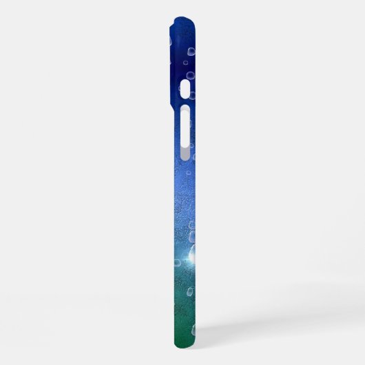 Regenbogen in Elephant Skin Leather Optik & Raindr iPhone Hülle (Linke Seite)