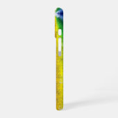 Regenbogen in Elephant Skin Leather Optik , Regent iPhone 16 Hülle (Linke Seite)