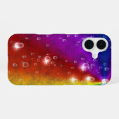 Regenbogen in Elephant Skin Leather Optik , Regent iPhone 16 Hülle (Rückseite (Horizontal))