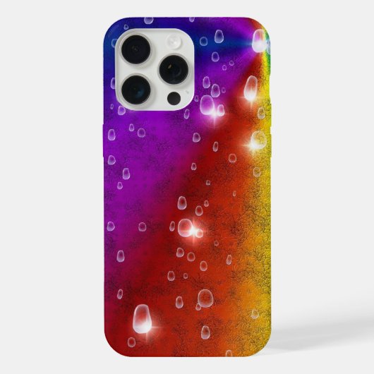 Regenbogen in Elephant Skin Leather Optik , Regent iPhone Hülle (Rückseite)