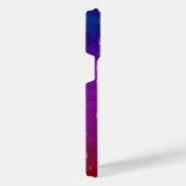 Regenbogen in Elephant Skin Leather Optik , Regent iPhone Hülle (Rechte Seite)