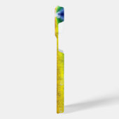 Regenbogen in Elephant Skin Leather Optik , Regent iPhone Hülle (Linke Seite)