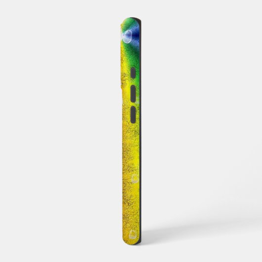 Regenbogen in Elephant Skin Leather Optik , Regent iPhone Hülle (Linke Seite)