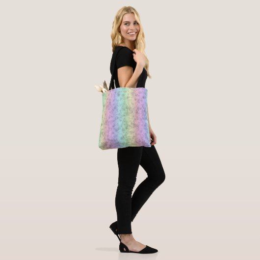 Regenbogen in Elephant Skin Leather Optik Tasche (Am Model)