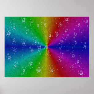 Regenbogen in Elephant-Skin-Leder-Optik Poster