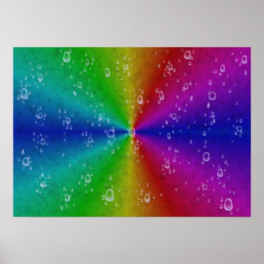 Regenbogen in Elephant-Skin-Leder-Optik Poster (Vorne)