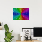 Regenbogen in Elephant-Skin-Leder-Optik Poster (Heimbüro)