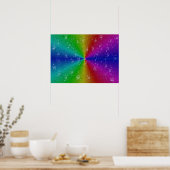 Regenbogen in Elephant-Skin-Leder-Optik Poster (Küche)