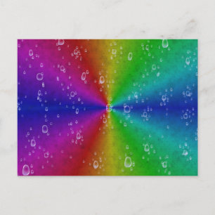 Regenbogen in Elephant-Skin-Leder-Optik Postkarte