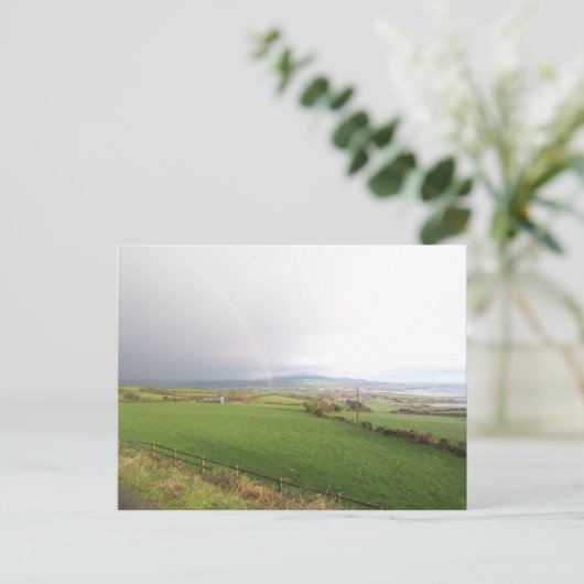 Regenbogen in Irland Postkarte (Stehend Vorderseite)