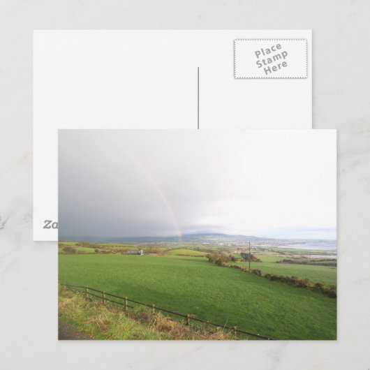 Regenbogen in Irland Postkarte (Vorne/Hinten)