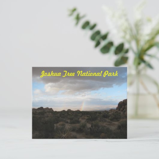 Regenbogen in Joshua Tree Postkarte (Stehend Vorderseite)