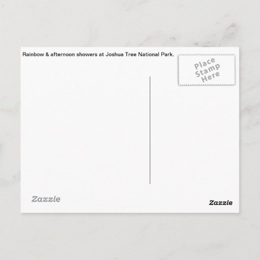 Regenbogen in Joshua Tree Postkarte (Rückseite)
