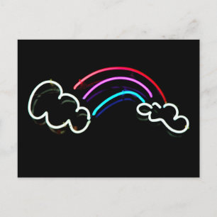 Regenbogen in Neon Postkarte