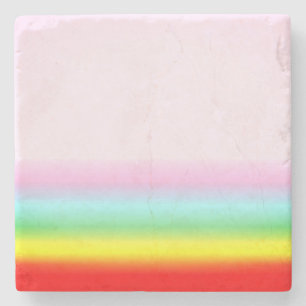 Regenbogen in Pink Sky Stone Untersetzer, Posavaso Steinuntersetzer