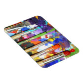 Regenbogen in Progress Paint Brush Fotografie Magnet (Rechte Seite)