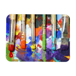 Regenbogen in Progress Paint Brush Fotografie Magnet