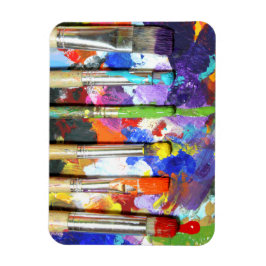 Regenbogen in Progress Paint Brush Fotografie Magnet