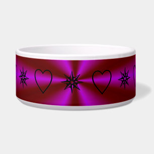 Regenbogen in Rosa und Rosa mit Sternen und Herzen Napf