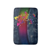 Regenbogen in Schmetterlingen Badematte (Vorderseite Vertikal)