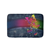 Regenbogen in Schmetterlingen Badematte (Vorderseite)