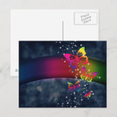 Regenbogen in Schmetterlingen Postkarte (Vorne/Hinten)