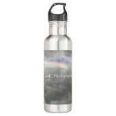 Regenbogen in Storm Clouds Sky Gray Edelstahlflasche (Vorderseite)