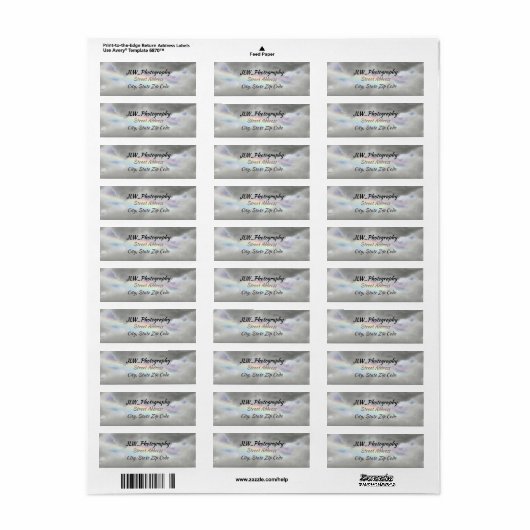 Regenbogen in Sturmwolken Himmlische Rücksendeadre (Vorne)