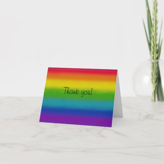 Regenbogen Individualisierbare Dankeschön-Karte ge (Vorderseite)