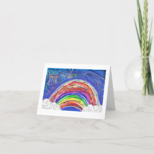 Regenbogen (innen leer) dankeskarte
