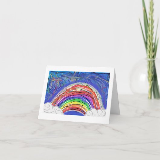 Regenbogen (innen leer) dankeskarte (Vorderseite)