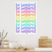 Regenbogen "Inspiriert" Poster (Küche)