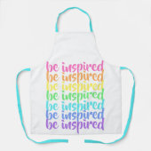 Regenbogen "Inspiriert" Schürze (Vorderseite)