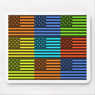 Regenbogen-inspiriertes amerikanisches Motiv-Flagg Mousepad