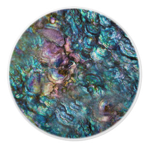 Regenbogen-Irideszenz-Abalone-Meeresmuschel Keramikknauf