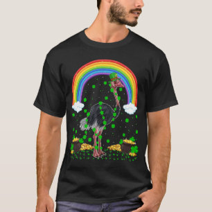 Regenbogen Irischer Kleeblatt Strauß Vogel St Patr T-Shirt