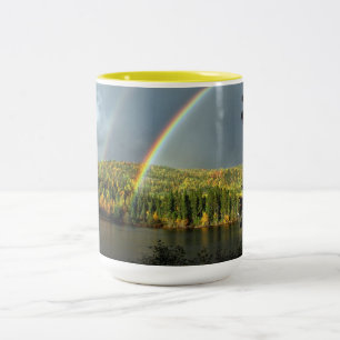 Regenbogen irisches Glück glückliche Natur Himmel Zweifarbige Tasse