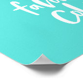 Regenbogen ist mein Lieblingsfarbensprung Fox-Rege Poster (Ecke)