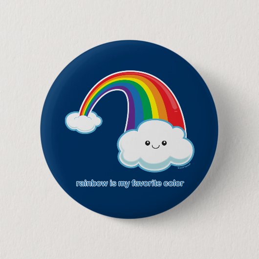 Regenbogen ist meine Lieblingsfarbe Button (Vorderseite)