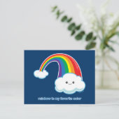 Regenbogen ist meine Lieblingsfarbe Postkarte (Stehend Vorderseite)