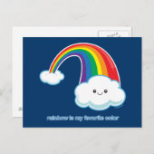 Regenbogen ist meine Lieblingsfarbe Postkarte (Vorne/Hinten)