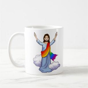 Regenbogen Jesus Kaffeetasse