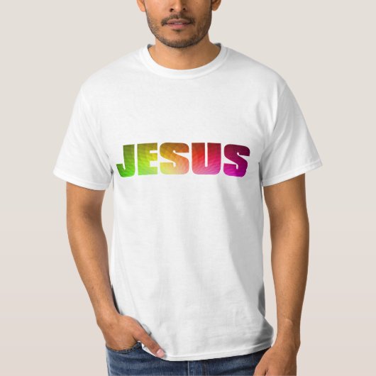 Regenbogen Jesus T-Shirt (Vorderseite)