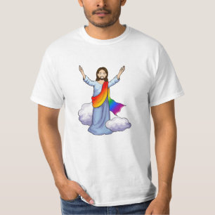 Regenbogen Jesus T-Shirt